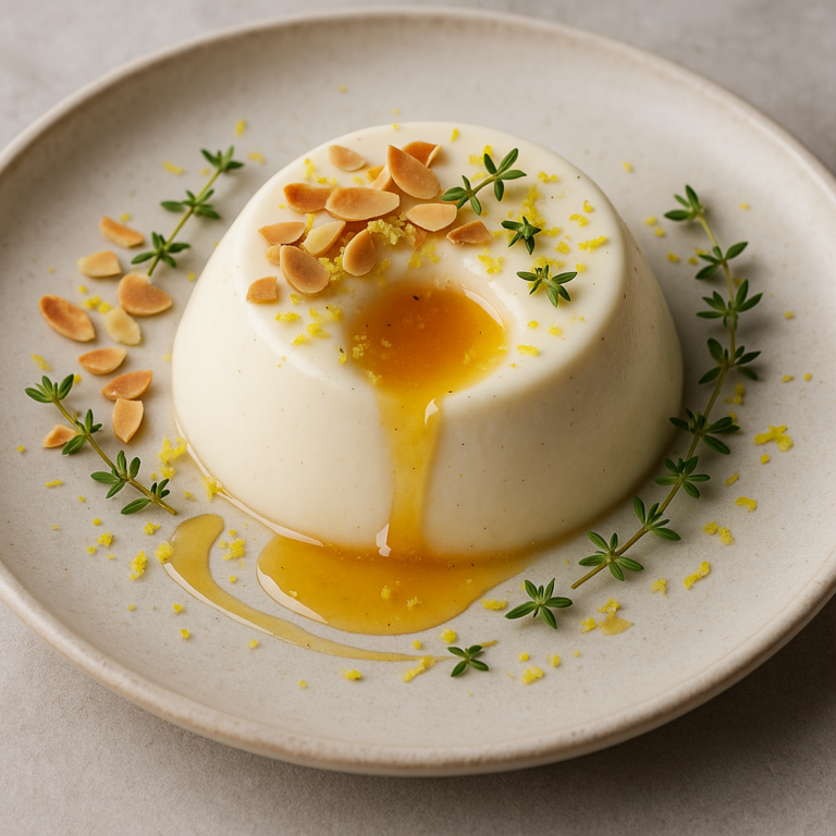 Lire la suite à propos de l’article Panna cotta au miel de Provence, citron & thym