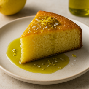 Lire la suite à propos de l’article Gâteau à l’huile d’olive, citron & fleur de sel